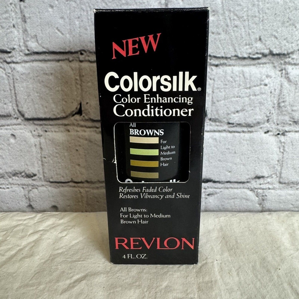 VTG Revlon COLORSILK Color Enhancing Conditioner ALL BROWNS 4 Oz NEW IN BOX PROP